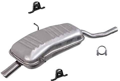 ATEC Germany Auspuff Schalldämpfer Set 1x Endschalldämpfer, mit Montagematerial Kompatibel mit BMW 3 (E46), 3 Cabriolet (E46), 3 Coupe (E46), 3 Touring (E46)