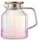Nff Jarra De Cristal, Jarra De Cristal De 1,8 L con Tapa, Jarra De Cristal Rosa Resistente Al Calor Apta For Té Caliente, Bebidas, Café, Agua