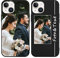 Yoedge Personalisierte Handyhülle für Apple iPhone 14 / iPhone 13 Hülle Personalisiert 6,1 Selbst Gestalten mit Eigenem Foto Bild Text Individuelle Schutzhülle Schwarz Cover für iPhone 14/13 Case