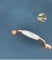 Crystal Cabinet Handles, Glitter Drawer Pull Handles, Modern T Bar Door Kitchen Cupboard Handles Hardware Drawer Dresser Pull Handles,Decorative Furniture Knob for Home (128mm(5in),Rose Gold White)