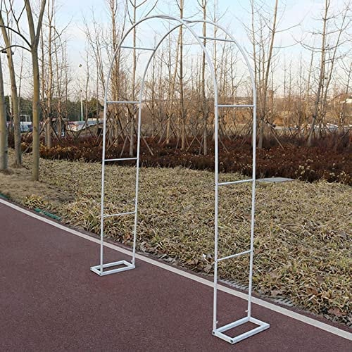 Garden Pergola Metal Arch Arbor Heavy Duty Strong Archway Trellis Rose Arches With Base W1.2M×H2.2M W1.4M×H2.3M W1.8M×H2.2M W2.4M×H2.2M Bridal Party Wedding Decoration ( Color : White , Size : 120x220