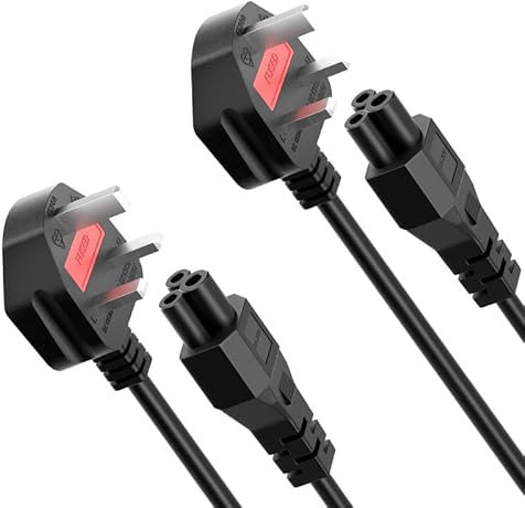 5.9FT Long Printer Power Cord, 3 Prong Mickey Mouse AC Power Cord Compatible with Epson Printer WF-2830, WF 7840, WF 4740, WF 4830, WF 2850, ET 4750 Power Cable (IEC320 C5 to NEMA 5-15P), 2Pack