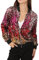 ANNA-KACI Damen Pailletten Rib Rop Langarm Reißverschluss Bomberjacke Jacke, Bonbons, XX-Large