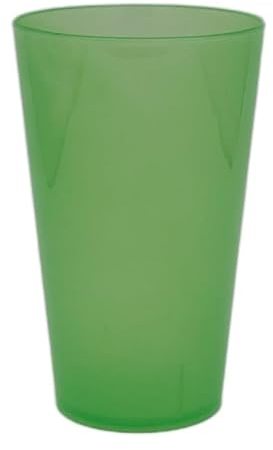 éco gobelets - Mehrwegbecher, Sparsam, Recycelbar - BPA-freies Kunststoffglas aus Polypropylen - Spülmaschinenfest - Grün - 50cl x100