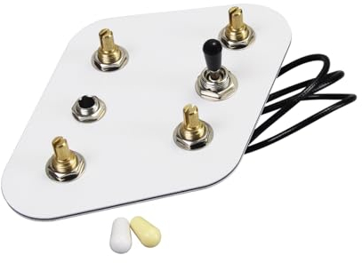 FLEOR Prewired 2T2V Wiring Harness Kit with 6 Hole 3-Way Toggle Switch 500K pots for LP SG Guitar