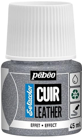 Peinture cuir - Setacolor - Paillette Argenté - 45 ml