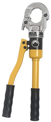 8T Hydraulische Presszange Rohr-Crimpzange mit 360° Drehbarem Kopf, Hydraulic Pipe Crimping Pliers 16-32mm für Aluminium-Kunststoff-Rohre mit Kupferrohrverschraubungen, Kupferverbindungen