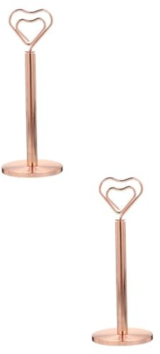 NUOBESTY 2pièces Pince Photo Décorative Pour Mariage Support De Note De Bureau Doré Accessoire Pratique Pour Souvenirs Et Messages