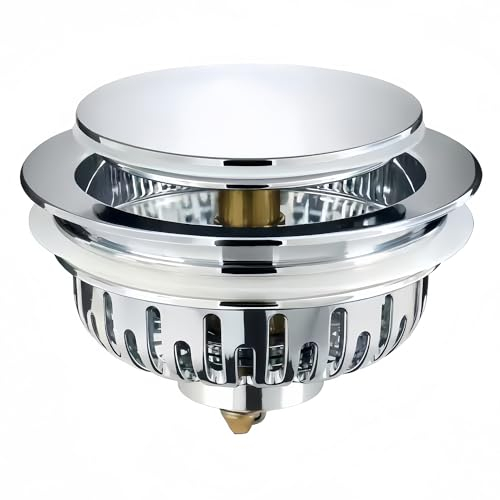 Melairy Tappo per Lavello In Ottone Universale Pop Up Tappo Di Scarico Con Nucleo Rimbalzante Filtro Per Lavello Per Bagno E Cucina