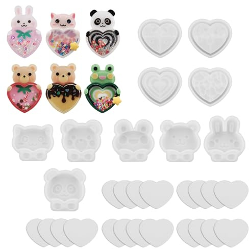 Lustiges und praktisches Shaker Form Set Sammelspielzeug mit Shake Resin Tier Figur Multi Purpose Deko Zubehör Harz Handwerk