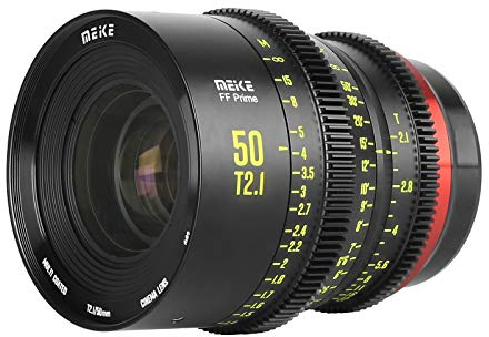 Meike 50 mm T2.1 Full Frame Manual Focus Cinema Lens for Cinema Cameras with EF Mount