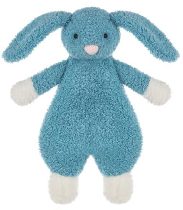 Apricot Lamb Kaninchen Kuscheldecke Blau Hase Weiche Sicherheitsdecke Schmusetuch für Babys, Plüsch Schnuffeltuch, Beruhigungstuch für Baby Jungen und Mädchen, 26 cm für Säugling und Kleinkinder