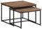 Willood Satztische 2 STK. Massivholz Teak