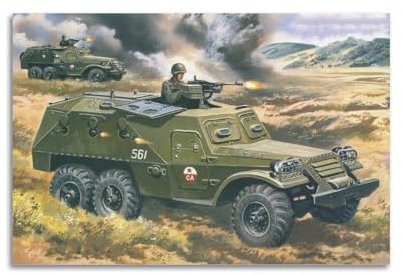 Poster mit russischem Militärfahrzeug, BTR-152K, gepanzerter Personenträger, dekoratives Gemälde, Leinwand, Kunstbild, 30 x 45 cm