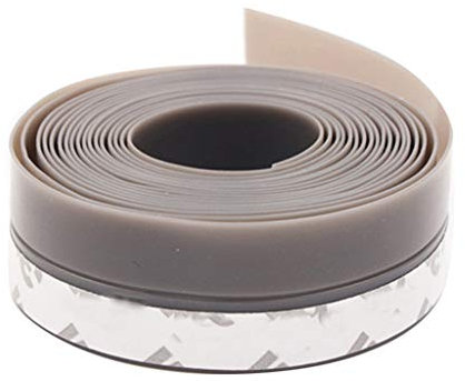 Baguette de porte transparente - 100 x 4,5 x 0,5 mm - Joint coupe-vent - En silicone - Autres lèvres d'étanchéité pour portes de douche - 10 mm - Gris - Taille unique