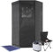 WindWilder Mini Sauna für Zuhause 1500W, Dampfsauna Tragbar, Portable Sauna mit Fernbedienung, Dampfgenerator, Klappbarer Stuhl, Timer, 9-stufige Heizung einstellbar, 90x90x180cm, Schwarz