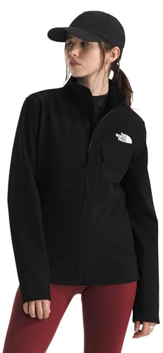 The North Face Women's Apex Bionic 3 Jacket | Water & Wind Resistant Softshell with Zip Chest & Hand Pockets, Adjustable Hem, TNF Black, Large