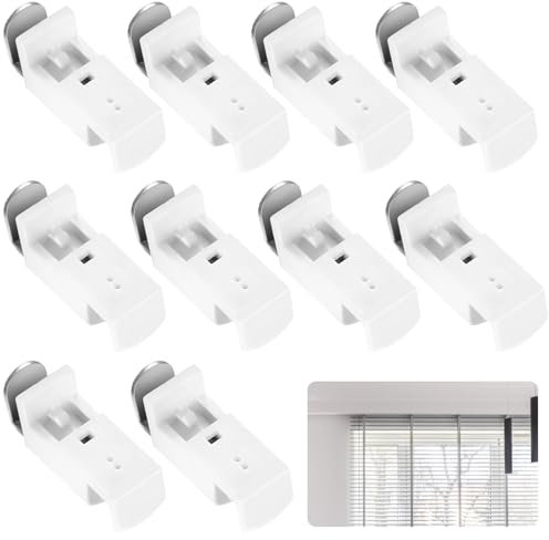 10 Stück Klemmträger Plissee Befestigung, Plissee Halterung Ersatzteile Ohne Bohren, Plissee Ersatzteile klemmträger Set für Gespannt Plissee Doppelrollo Klemm Plissee Zubehör
