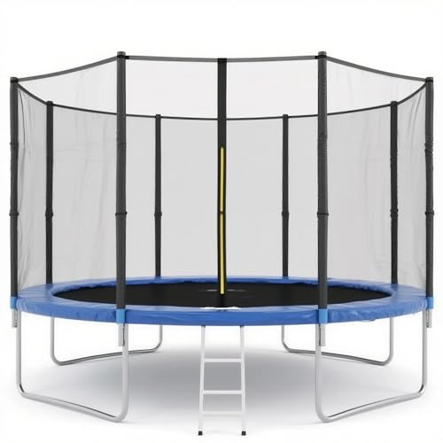 VELORIX Trampolin Sicherheitsnetz Ersatz, Schweres PE-Material UV-beständig & Reißfest, 6 Polhüllen mit Reißverschluss, Wetterfestes Sprungmatten-Netz (Ohne Stangen) (Black,8FT(244cm) - 6 Poles NET)