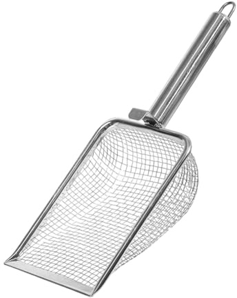 Jinhxofs Katzenstreu, Netz, Praktischer Premium Edelstahlreiniger, Siebsand, Vielseitiges Haustiersieb, 4.3 Mm Löcher