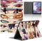 Manga Tablet Coque pour Samsung Galaxy Tab A SM-T580/T585 2016 10.1'', Anime Naruto Eyes Muster Designs Housse de Anti-Collision Protection en Cuir PU Flip avec Fonction Support Antichoc TPU