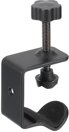 PATIKIL Metal Universal C-Clamp, Heavy Duty g Clamp Base with 1/4 Female Thread 0-35 mm Clip Range Stand Mounting Accessory Cabinet for Camera Desktop Mount Holder Microphone, Black