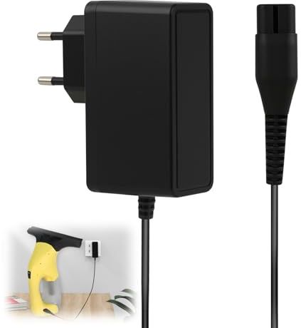 5.5V Cable Cargador Compatible con Kärcher limpiacristales Window WV1, WV2, WV5, WV50, WV55, WV55R, WV60, WV60 Plus, WV70, WV75, Wv75 Plus, Cargador de Fuente de alimentación de 5.5V 600mA