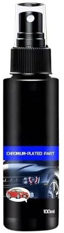 Auto Verchromungsspray,Renovierungsspray für Verchromte Teile,Sofortige Rost und Schmutzentfernung für Autofelgen Auspuffrohre Innenraum,Chrom und Metallpolitur für Autos,100ml (1PC)