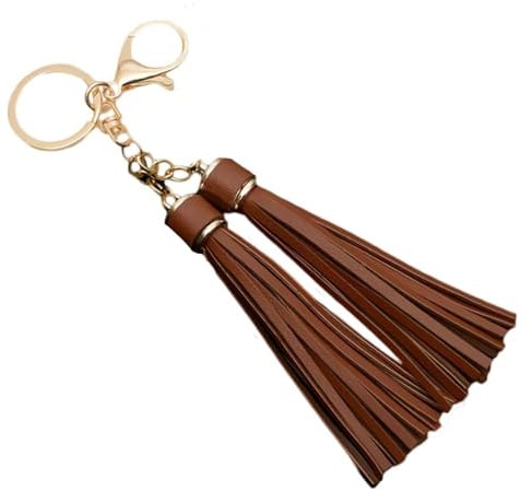 Glands de porte-clés élégants doubles pompons pour la fabrication de porte-clés, accessoires décoratifs pour femme, pompon en cuir, pendentif, accessoires pour sac à main, clé voiture, pompon en c
