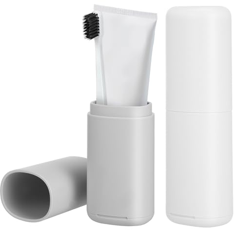 Warmhm 2pcs Toothbrush Travel Case Box Holder for Travel Washroom Bathroom Use Toothbrush Holders