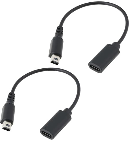 OTOTEC 2 Stück USB-Typ-C-Adapter-Ladekabel für Spielkonsolen Kompatibel mit Nintendo DSi DSi XL 2DS 3DS New 3DS Und 3DS XL