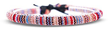 Made by Nami Surfer Fußband Damen & Herren - Boho Ethno Hippie Fußkettchen - Handmade Strand Festival Accessoires - 100% Wasserfest & Verstellbar - 100% Ökologische Baumwolle Rund (Multi)