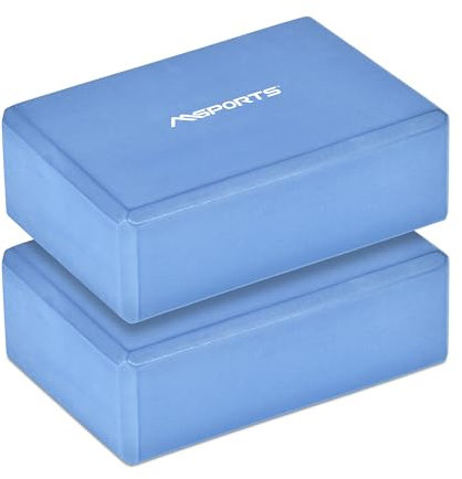 Yogablock Premium I auswählbar 1x Yogablock oder 2er Pack - Yogaklotz (Cyan, 2x Yogablöcke)