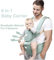 JooBebe 6 in 1 Babytrage Ergonomisch Bauchtrage Kindertrage Neugeboren mit Abnehmbarer Kapuze Atmungsaktiver Rucksackträger Vollständiger Schutz für 0 bis 36 Monate (Grün)