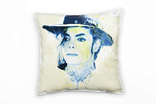 Paul Sinus Art Michael Jackson I Deko Kissen mit Füllung 40x40cm für Couch Sofa Lounge Zierkissen - Dekoration zum Wohlfühlen