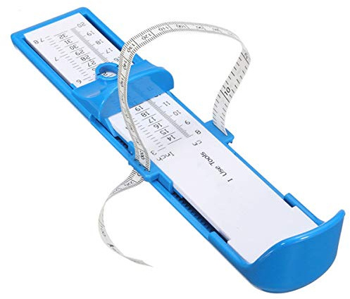Kinder Infant Fußmesser Kleinkind Baby Fuß Messen Messinstrument Kinder Fuß Messwerkzeug Schuhe Größe Messlineal Werkzeug 0-20 CM Professionelle Fuß - Breite Messgerät Für Kinder ( Color : Blau )