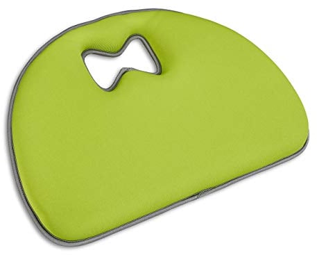 Relaxdays Kniekissen Garten Arbeit, Kniehilfe, schonendes Polster, universal, Griff, weiche Kniematte, Polyester, grün, 5 x 44 x 27.5 cm
