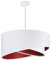 Licht-Erlebnisse Hängelampe Esstisch Wohnzimmer Schlafzimmer Stoff in Velours Optik Weiß Rot Ø50cm Pendelleuchte BRANDO