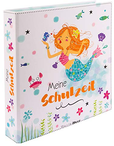 Goldbuch Schulzeit Sammelordner DIN A4, Schulordner Motiv Fräulein Meer, Rückenbreite 5 cm, Motivordner mit Kunstdruck, Ordner mit 4 Trennblättern, Multifunktionsordner ca. 28,5 x 32 x 5 cm, Papier