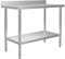 vidaXL Küche Arbeitstisch mit Aufkantung Verstellbare Füße Gastronomie Gastro Edelstahltisch Küchentisch Zerlegetisch Tisch 120x60x93cm Edelstahl