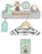 Kindsblick Garderobe mit Wunschname inkl. DIN A4 Poster - Personalisierte Kindergarderobe mit 4 Kleiderhaken für Kinder (Junglefreunde - Grau)