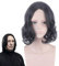 Film Severus Snape Schwarze Perücke Cosplay Professor Snape Lockige Perücke Halloween Rollenspiel Kostüme Perücken + Perückenmütze