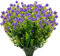 Boic 10 Bundles Artificial Flowers Outdoor, Plastic Flowers Uv Resistant, Fake Flowers Artificial Plants Outdoor, FauxFlowers For Outside Garden Window Boxes Hanging Baskets Decorations (Purple)