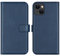SELENCIA Klapphülle aus Echtleder - Geeignet für iPhone 13 - Blau