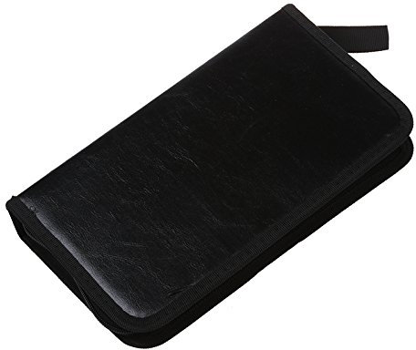 Rheross 80 VCD DVD CD Faux Leather Case Storage Holder Organizer Black