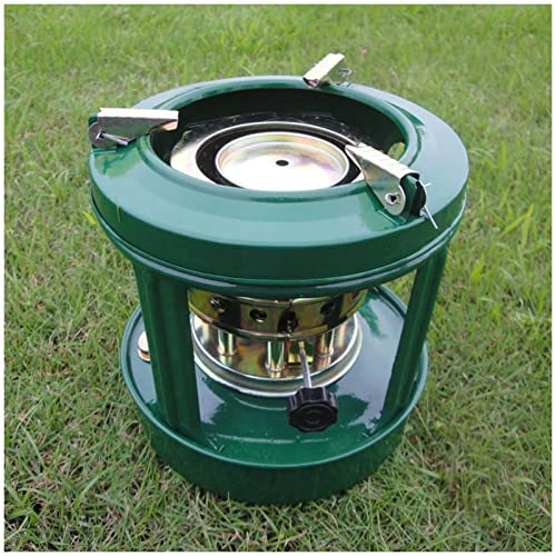 HEBEHO Camping Petroleumofen, 8 Dochte, tragbarer, Leichter Petroleum ofen für draußen, Terrasse, Garten, Petroleumkocher für 2-3 Personen, grün