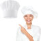 Kochmütze Unisex Weiß Bäckermütze Kochmütze Baumwolle Verstellbare Kochmütze Küchenuniform Hut Restaurant Party Kochen Backzubehör