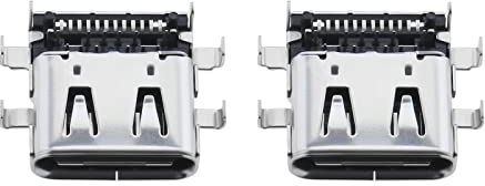 Be In Your Mind 2Pcs Type-C USB Charging Port Replacement Compatible with Lenovo ThinkPad E480 E485 E580 R480 E590 Type-C Charging Port DC Power Jack Connector Replacement Socket