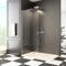Walk in Duschwand, 75x195 cm Walk in dusche 6 mm Nano Sicherheitsglas Duschtrennwand mit Stabilisator Duschabtrennung auf Duschtassen oder Boden montierbar