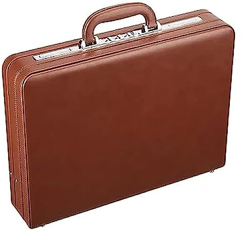PAREKS Aktentasche Herren- und Damen-High-End-Business-Koffer, Passwort-Box, Abhebungsbox, Computer-Koffer, Dokumentenkoffer (Color : Brown, Size : 17in)